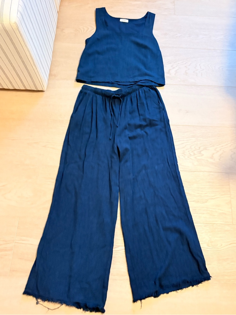 Zsupply linen tank & pants set, bottoms medium tank small